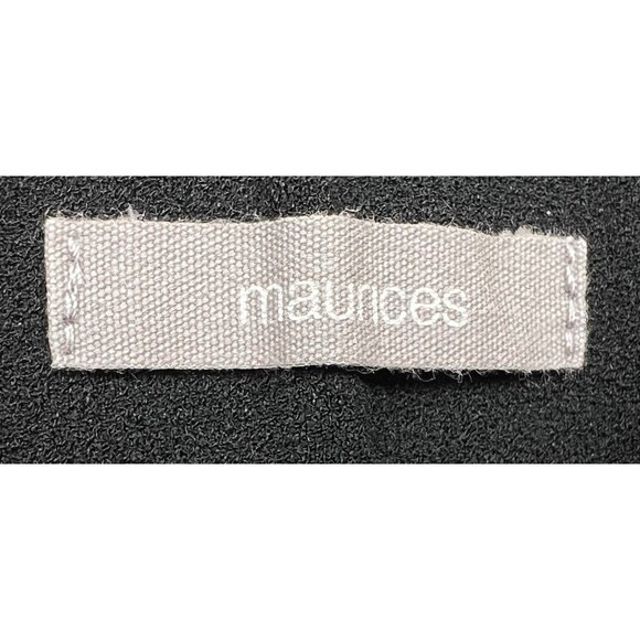 Maurices Black Paperbag High Rise Tie Waist Tapered Crepe Pants Size L - Picture 13 of 16